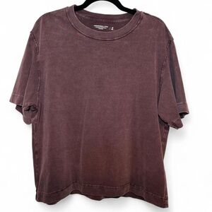 Abercrombie & Fitch Cropped Tee in Muted Plum